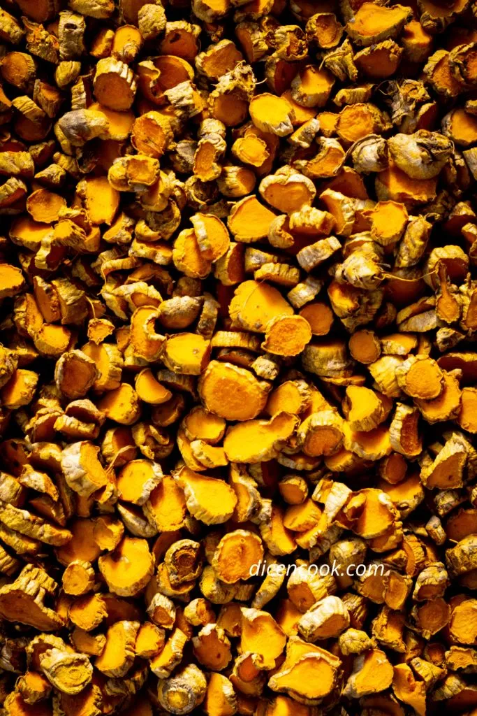 Slice Dried Turmeric